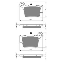 Goldfren Rear Brake Pads for KTM 250 XC 2008-2019 (K5 X2)