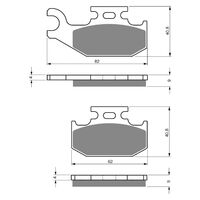 Goldfren Front Right Brake Pads Can-Am Outlander 500 MAX XT 4WD 2011-2012 K5 X2