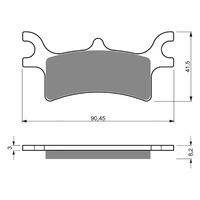 Goldfren Rear Brake Pads for Polaris SPORTSMAN 500 4x4 2009-2010 (K5 X2)