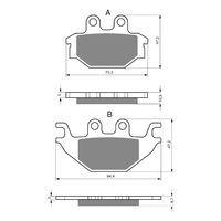 Goldfren Front Brake Pads for Can-Am DS250 2006-2020 (K5 X2)