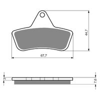 Goldfren Front Brake Pads for Arctic Cat 300 2x4 2010-2011 (K5 X2)