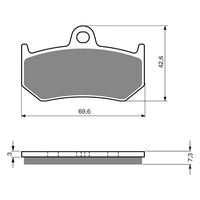 Goldfren Rear Brake Pads for MV Agusta F4 1078 2010 (S3 X2)