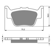 Goldfren Rear Brake Pads for Honda TRX680FA IRS RINCON 2012-2013 (K5 X2)