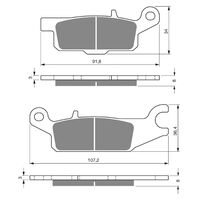 Goldfren Front Left Brake Pads Yamaha YFM550FAP GRIZZLY EPS AUTO 4X4 2014 K5 X2