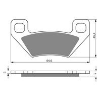 Goldfren Rear Brake Pads for Arctic Cat 700i TRV GT EFI 2012 (K5 X2)