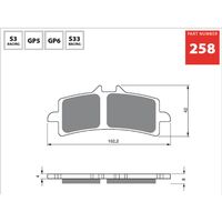 Goldfren Front Brake Pads for Bimota 1198 DBII VLX 2014-2015 (GP5 X2)