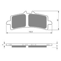 Goldfren Front Brake Pads for Triumph THRUXTON 1200 R 2016-2021 (GP7 X2)