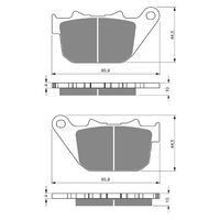 Goldfren Rear Brake Pads for Harley XLH1200R SPORTSTER ROADSTER 2000-2010 S3 X2