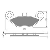 Goldfren Front Brake Pads for CF Moto X550 EPS 2015-2019 (S3 X2)