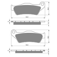 Goldfren Rear Brake Pads for BMW R1150GS ADVENTURE 2001-2005 (S3 X2)