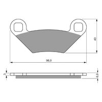 Goldfren Front Brake Pads for Polaris SPORTSMAN 550 XP 2009-2011 (K5 X2)