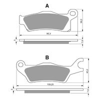 Goldfren Rear Left Brake Pads for Can-Am Outlander 1000 MAX EFI DPS 2013 (K5 X2)