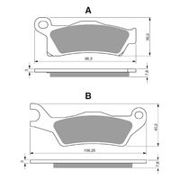 Goldfren Front Right Brake Pads for Can-Am Outlander 650 EFI XT 2014-2016 K1 X2