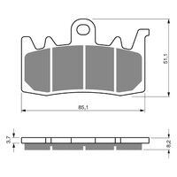 Goldfren Front Brake Pads for Can-Am SPYDER RT S 2013-2017 (S3 X2)