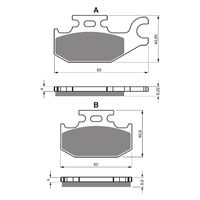 Goldfren Front Left Brake Pads for Suzuki LTA700X KING QUAD 2008 (K5 X2)