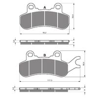 Goldfren Front Left Brake Pads for Can-Am Defender DPS 976cc 2016-2019 (K1 X2)