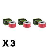 3 Pack Hiflo Oil Filter for Kawasaki KLX250S 2012-2023