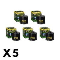 5 Pack Hiflo Oil Filter for Triumph 800 Tiger XR Front 19 2016 (W/Nut)