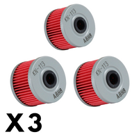 3 Pack K&N Oil Filter for Honda TRX420TE1 Fourtrax Rancher 2014