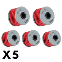 5 Pack K&N Oil Filter for Honda TRX450ES Foreman 2X4 1998-2001