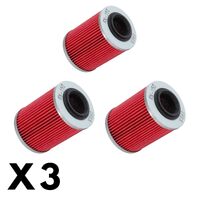 3 Pack K&N Oil Filter for Can Am Outlander 500 Max 4WD G2 2013-2014