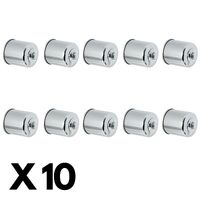 10 Pack Chrome K&N Oil Filter for Kawasaki ER6F 650 2007-2013