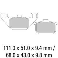 Ferodo Rear Brake Pads for Kawasaki ZX1100 (GPZ1100 Uni Trak) 1983-1985 (EF)