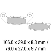 Ferodo Front Brake Pads for Kawasaki GPX400R (Grey Imp) 1987-1991 (P0)