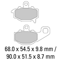 Ferodo Rear Brake Pads for Kawasaki Ninja 650R (abs) 2016-2018 (EF)