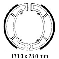 Ferodo Rear Brake Shoes for Yamaha IT125 1980