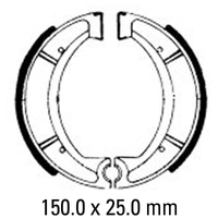 Ferodo Rear Brake Shoes for Yamaha MX250 1973-1975