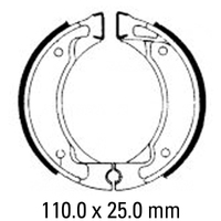 Ferodo Front Brake Shoes for Yamaha CW50 (Zuma) 1989-1994