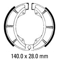 Ferodo Rear Brake Shoes for Suzuki RM400 1979-1980