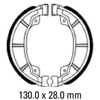 Ferodo Rear Brake Shoes for Daelim VS125 Cruiser 2001-2003