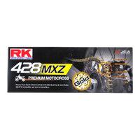 RK Chain for Kawasaki KLX125 2003-2006 428 MXZ 136L Gold