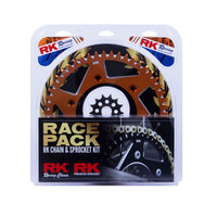 RK Chain Sprocket Kit Race Pack for KTM 250 EXCF 2008-2020 13/48 Gold/Orange