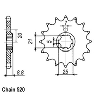 RK Front Sprocket 13T for Husqvarna WR360 1992-2002