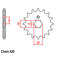 RK Front Sprocket 13T for Kawasaki KX60 1983-2004