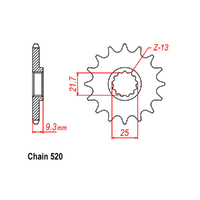 RK Front Sprocket 15T for Kawasaki Z400/ER400F 2023