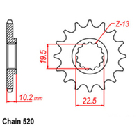 RK Front Sprocket 12T for Suzuki RM250 1981-1999