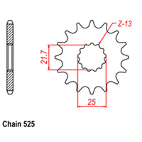 RK Front Sprocket 16T for Triumph 800 Tiger 2012-2013