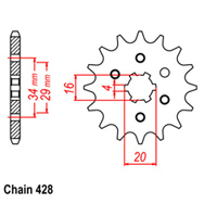 RK Front Sprocket 13T for Honda CB125 1975-1978