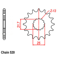 RK Front Sprocket 12T for Suzuki SV650X LAMS/SV650XAU 2018-2020