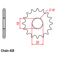 RK Front Sprocket 13T for Suzuki RM125 1977-1979