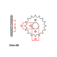 RK Front Sprocket 17T 31-437-17