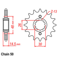 RK Front Sprocket 18T for Honda CB900F2 Bol D Or 1982