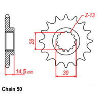 RK Front Sprocket 18T for Honda CBX1000 Pro Link 1980-1982