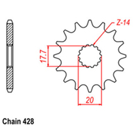 RK Front Sprocket 13T 31-5PA-13