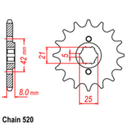 RK Front Sprocket 13T for Yamaha TT250 1986-1993