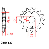 RK Front Sprocket 15T for Honda NSR250 MC28 1996-1998